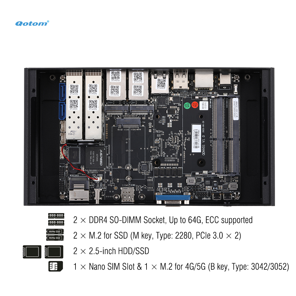 Mini PC Q20300G9 CPU Atom C300 - đánh giá và giá Ddr4 Desktop Ram